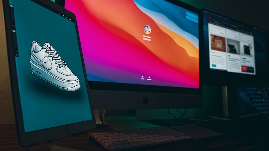Espacio digital con iPad Pro y diseño Nike