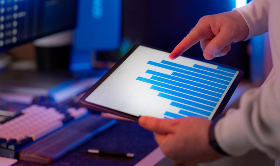 Tablet para análisis de datos profesionales